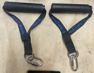 Manijas de tela Total Gym con letras azules - Imagen 1 de 1