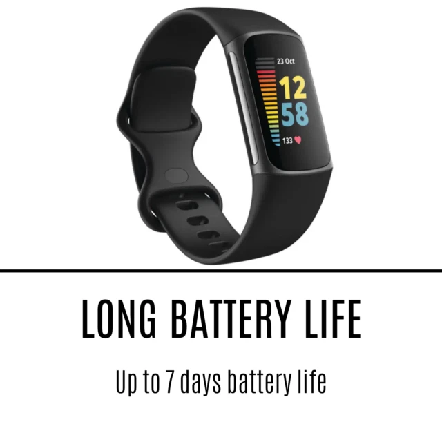 Fitbit Charge 5 Activity Tracker, Small - Black/Graphite Stainless Steel (FB421BKBK)