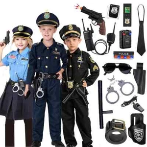 Hot New Halloween Children's Police Uniform Suit Cosplay Costume Clothes for Boy - Picture 1 of 22