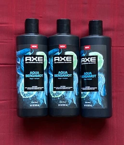 Lot of 3 Axe Fine Fragrance Collection Body Wash, Aqua Bergamot 18oz each - Picture 1 of 6