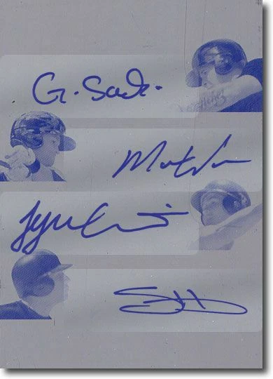 2012 Gary SANCHEZ * Mason WILLIAMS  Tyler AUSTIN  Slade HEATHCOTT Auto Plate 1/1 - Image 1 of 1