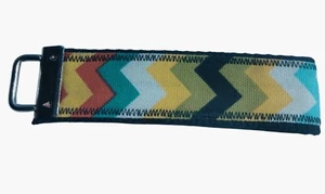 Correa de mango de cordón de muñeca llavero de tela con patrón Chevron - Imagen 1 de 3