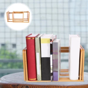 Retractable Book Organizer Desktop Bookcase Book Classifying Stand Table Record - Picture 1 of 12