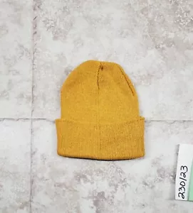 Gorro básico para adultos sombrero con puños miel mostaza tejido apretado liso tobogán OS - Imagen 1 de 6