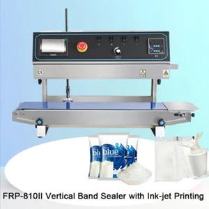 110V Milk Bag Vertical Continuous Stainless Steel Band Sealer Inkjet Printing - Picture 1 of 6