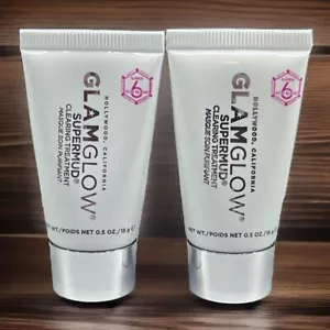 GLAMGLOW Supermud Clearing Treatment Mask .5oz New Factory Sealed Travel Size X1 - Picture 1 of 7