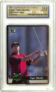 Legends Sports Vol. 2001 13 Tiger Woods Golf EE. UU. GEMA COMO NUEVO 10 2000 Abierto Británico - Imagen 1 de 2