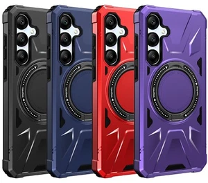 For Samsung Galaxy A55 5G Phone Case Magnetic Shockproof Rugged Ring Stand Cover - Picture 1 of 12