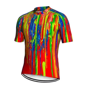 Camiseta deportiva de manga corta para ciclismo Camisa para bicicleta Ropa MTB Paseo Ropa Top Color rojo - Imagen 1 de 4