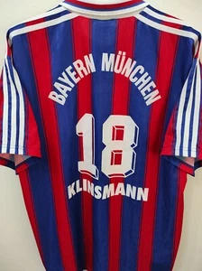 BAYERN MUNICH 1995-1996 Klinsmann 18 camiseta shirt trikot maillot maglia XL - Picture 1 of 6