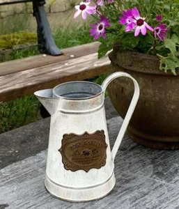 Deko Krug Zink Zinkkrug Rose Garden Gießkanne Wasserkrug Shabby Antik-Stil 20cm - Bild 1 von 5