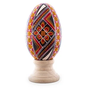 Goose Real Blown Out Ukrainian Easter Egg 5 - Picture 1 of 2