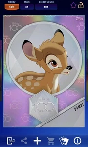TOPPS DISNEY COLLECT DIGITAL BAMBI DISNEY100 CHARACTER COLLECTION 23 EPIC - Zdjęcie 1 z 2
