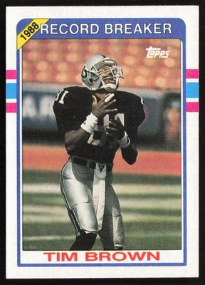 1989 Topps Tim Brown #2 Los Angeles Raiders - Image 1 of 2
