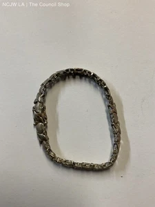 FAS Sterling Silver 925 Vintage Heart Link Bracelet - Picture 1 of 8