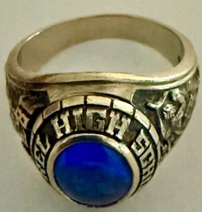 Vintage Damenring 10k Gelbgold Klasse / Größe 8 / 10g gesamt / Lorbeer hoch, MD / 1976 - Bild 1 von 5