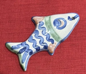 M.A. Hadley Keramik handbemalt Fisch Ornament oder Wandrelief - Bild 1 von 5