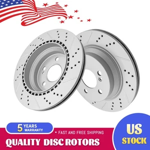 Rotores de disco perforados traseros para Mercedes-Benz CLS400 E320 E350 E550 GLK250 GLK350 - Imagen 1 de 6