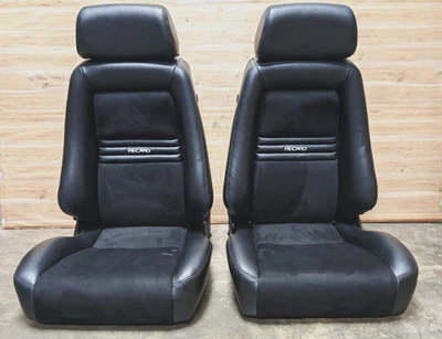 RECARO LX A Pair JDM Authentic Recaro Reupholstered Synthetic Leather Alcantara - Image 1 of 4