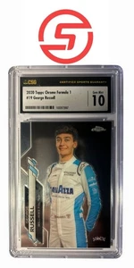 2020 TOPPS CHROME FORMULA 1 #19A GEORGE RUSSELL RC ROOKIE CSG 10 - Picture 1 of 2