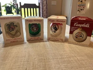 Juego de 4 adornos navideños vintage de sopa Campbell 1991, 1995, 1997, 1999 - Imagen 1 de 13