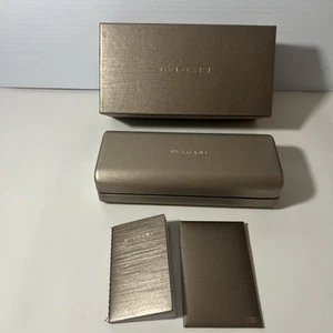 BVLGARI Bronze Hard Clamshell Eyeglasses Sunglasses Case With Box - Picture 1 of 10
