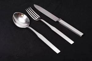 Emil Lettré - Besteck Set Messer Gabel Löffel Bruckmann 800 Silber Lettre - Bild 1 von 12