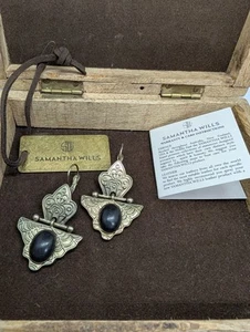 Samantha Wills Earrings And Wooden Trinket Box .VL58 - Picture 1 of 6