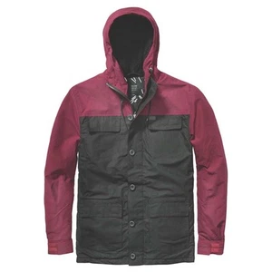 Taglia S - Giacca Uomo Globe Goodstock Blocked Parka Jacket Black Wine - Imagen 1 de 8