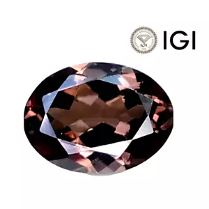 1.15CTS igi certified brown green /red natural color change garnet oval cut - Picture 1 of 6