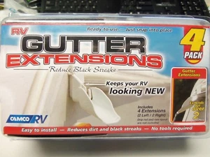 CAMCO Gutter Extensions 4 Pack Camping RV Equipment & Accessory + Free Gift - Picture 1 of 3