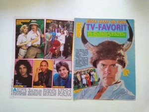 Dallas Ewing Hagman Boxleitner Morgan Kim Wilde Cara clippings Sweden 1980s - Foto 1 di 3