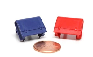 Playmobil Miniature School Child Size Blue Red Backpack Lot - 2 Pcs - Picture 1 of 1