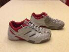 Preowned Babolat Team Lady Tennis White Grey Red Shoes Sz 10