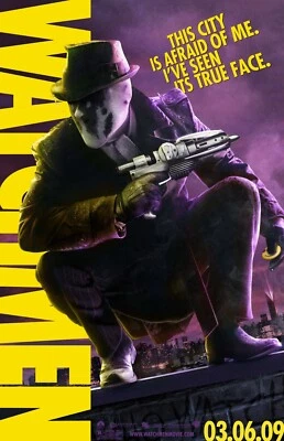 2009 Watchmen Movie Poster 11X17 Malin Ackerman Jeffrey Dean Morgan DC 🙂🩸🍿