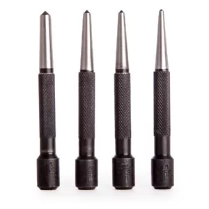 Eclipse Centre Punch Set 4 Piece Knurled Carbon Steel Sizes 3.2 to 6.5 351W - Picture 1 of 5