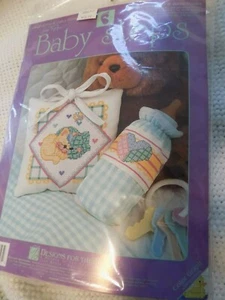 Baby Steps Gingham Pup & Calico Kitten Door Hanger & Bottle Holder ~ CCS ~ New - Picture 1 of 1