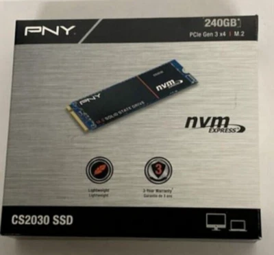 NEW PNY 240GB Internal PCI Express 3.0 x4 (NVMe) Solid State Drive BLACK - Image 1 of 2