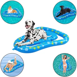 Pet Dog Floating Bed Inflatable Floating Row Double Floating Ring Pool Lounge AU - Picture 1 of 5