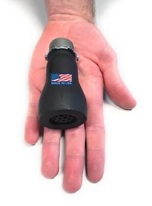 Small sound reducer, black back pressure exhaust tip with 3/4 NPT thread. USA - Bild 1 von 7