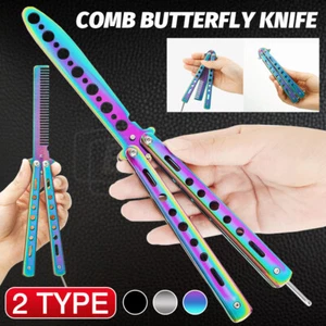 CSGO All Color Butterfly Comb knife Metal Folding Trainer Training Tool Pocket - Picture 1 of 15