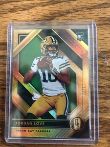 2020 panini Gold Standard Jordan Love Rookie FOTL 7/11 Emerald RC Packers