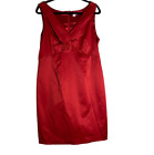 Table Eight red a-line front bow zip-up sleeveless dress size 16