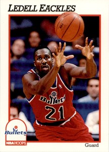 1991-92 Hoops Ledell Eackles Washington Bullets #213
