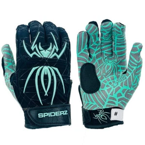 Spiderz HYBRID Batting Gloves - Black/Mint - Picture 1 of 9