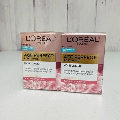 2 L’Oréal Paris Age Perfect Rosy Tone 保湿霜 1.7 oz 批量 — 第 1/4 张图片