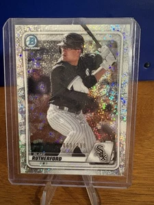 2020 Bowman - Chrome Prospects Blake Rutherford # 13 Speckle Refractor /299 (RC) - Picture 1 of 2