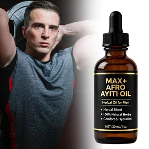 Max+ Afro Ayiti Oil Natural Herbal Oil for Man Herbal Blend Hydration NEW HOT - Picture 1 of 8
