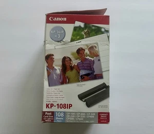 Canon KP-108IP Color/Ink Paper Set 3 Count 108 Sheets Post Card 4x6 Color Ink - Picture 1 of 2