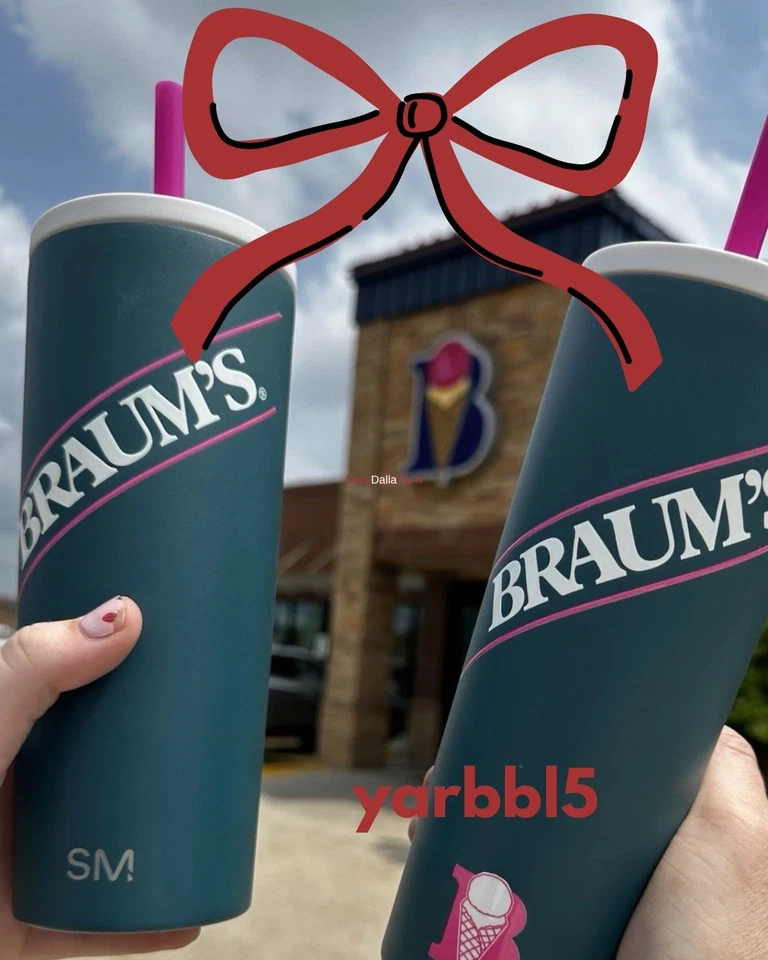 DOS 2 NUEVOS Vasos Braums 24oz Verde Aislado con Pajitas 2025 Simple Moderno Foto 1 de 1